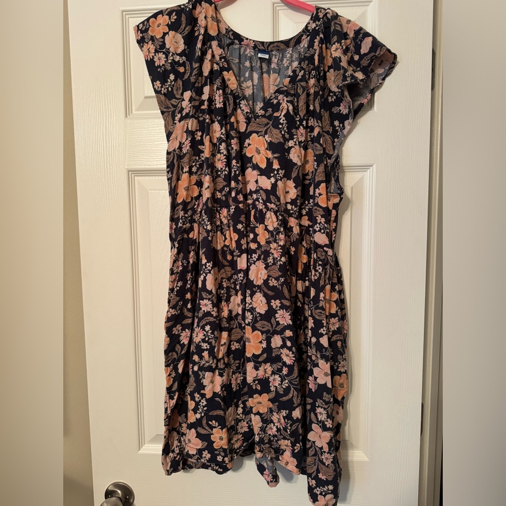 Loose, flowy, floral dress